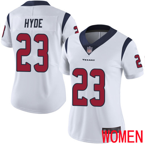 Houston Texans Limited White Women Carlos Hyde Road Jersey NFL Football 23 Vapor Untouchable